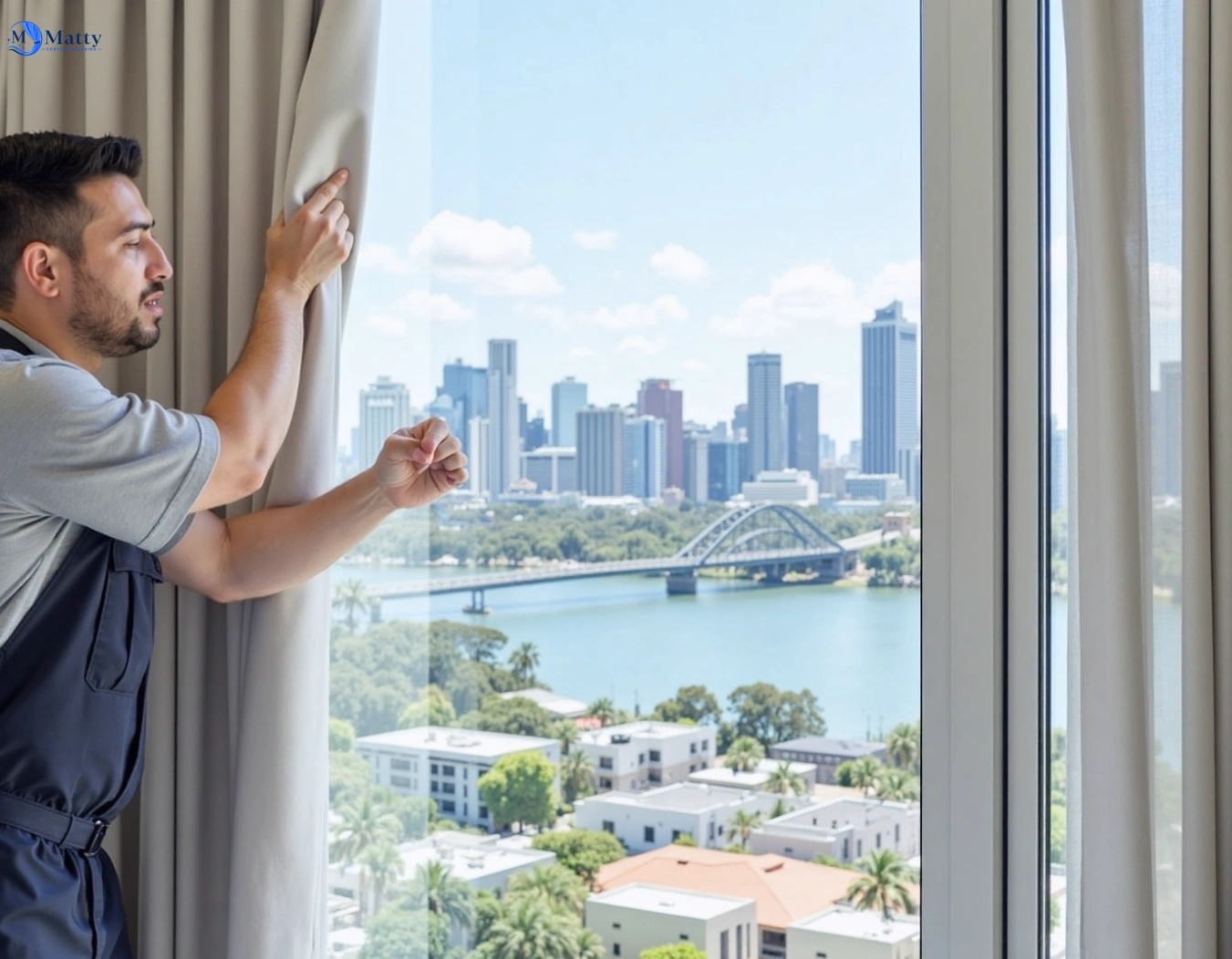 Professional curtain steam cleaning service helensburgh-nsw QLD by Matty Curtain Cleaning